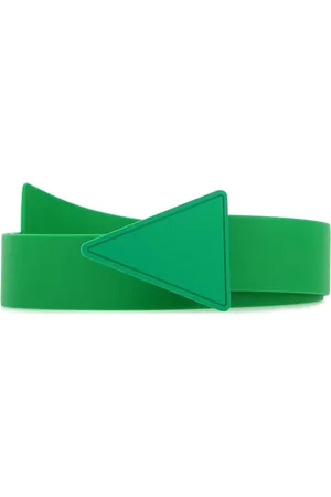 Bottega Veneta Triangle Patched Logo Buckle Belt