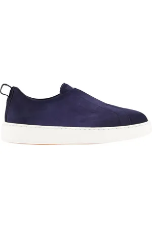 santoni Heren Victor Sneaker Loafer Blauw