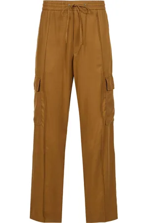 Iceberg Oil-colored cargo-fit trousers in Tencel with embroidery