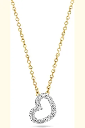 Blush Collier 3608YDI 14k Geelgoud 0,06crt G SI Briljant geslepen Diamant Hart 42cm