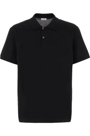 Alexander McQueen Black piquet polo shirt
