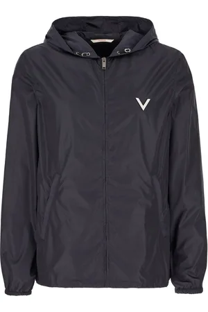 VALENTINO Navy blue nylon windbreaker