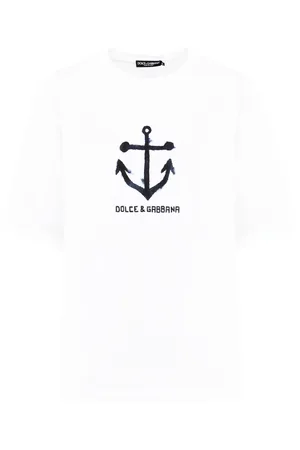 Dolce & Gabbana Heren Marina Logo T-Shirt Wit