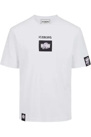 Iceberg White Regular Fit T-Shirt in GOTS Certified Sustainable Interlock