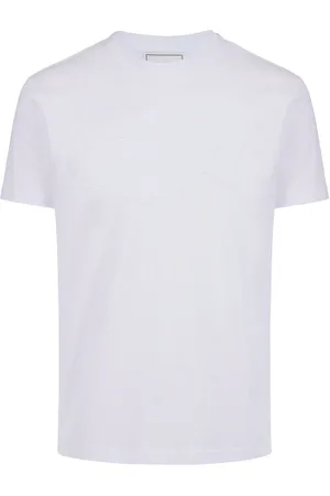 Iceberg Slim-fit white cotton T-shirt with Shark detail and logo print
