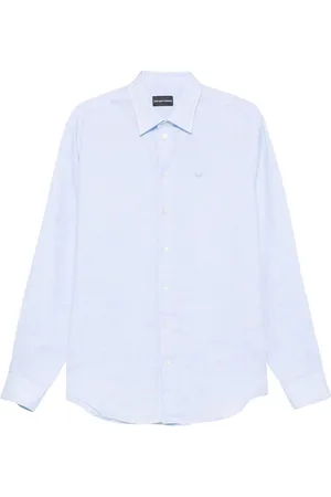 Emporio Armani Shirts Clear Blue