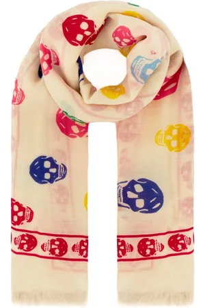 Alexander McQueen Printed wool scarf