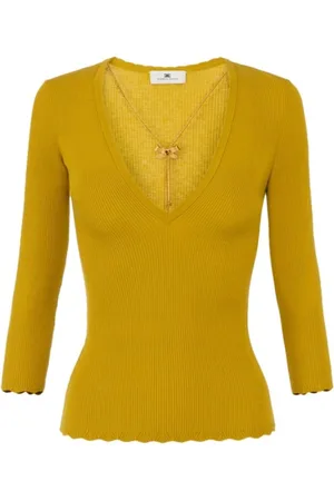 Elisabetta Franchi Sweaters Yellow