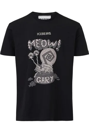 Iceberg Black regular-fit sustainable stretch jersey T-shirt