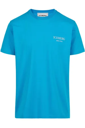 Iceberg Cobalt-colored classic regular fit jersey T-shirt