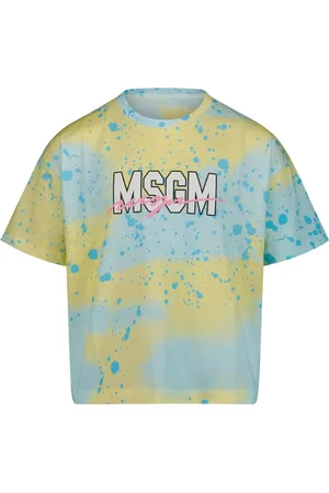Msgm Kinder Meisjes T-Shirt In Turquoise