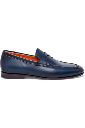 santoni Men’s leather penny loafer