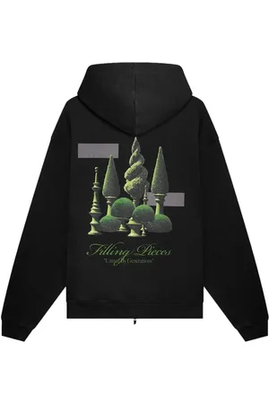 Filling pieces Zip Hoodie Topiary Vintage Black