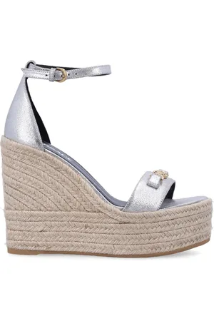 VERSACE Espadrillas Wedge Argento