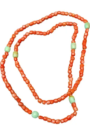 CATHERINE MICHIELS Collier sautoir corail turquoise SP2297 CoTu