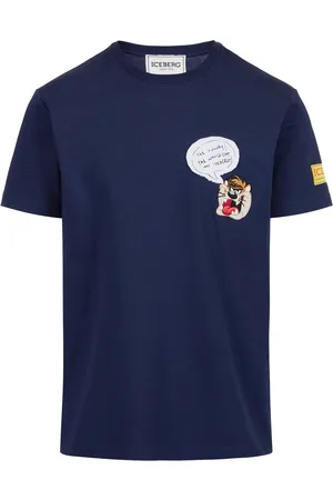 Iceberg Blue classic regular fit cotton jersey T-shirt