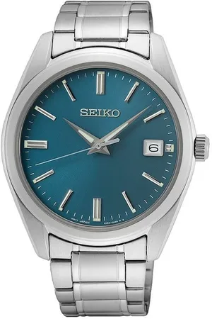 Seiko Horloge SUR525P1 Staal Quartz Saffierglas 100m Waterdicht met Blauwe Wijzerplaat 40mm