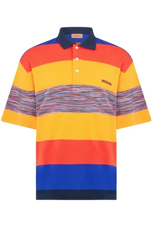 Missoni Striped Logo Embroidered Polo Shirt