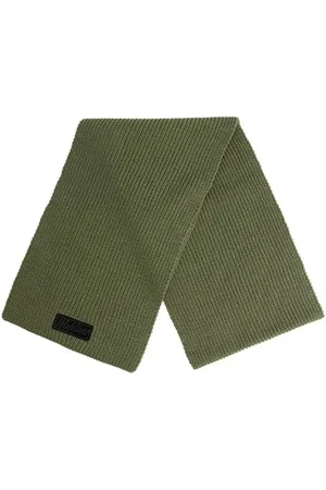 Malelions Men Ribbed Logo Scarf