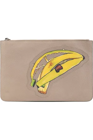 Fendi 2018-2024 Sue Tilley Leather Banana Zip Clutch