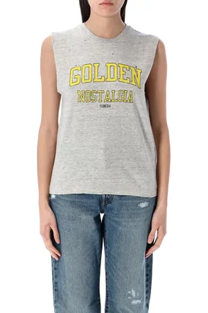 Golden Goose Sleevless Tee Nostalgia Grigio