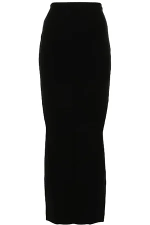 Rick Owens Gonna In Maglia Pillar Skirt Black