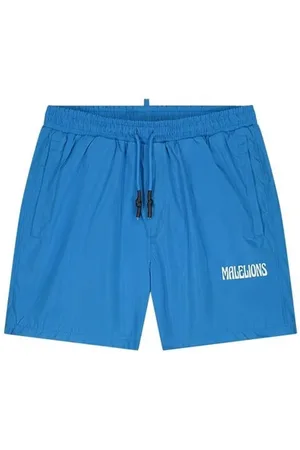 Malelions Boxer 2 Swim Shorts - Blue/White