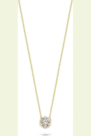 Blush Collier met Hanger 3097YZI 14k Geelgoud met Briljant geslepen Zirkonia 42cm