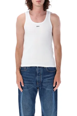 OFF-WHITE Off Stamp Rib Tanktop Bianco