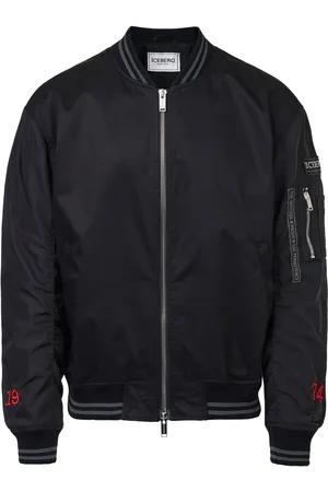 Iceberg Black regular fit jacket in gabardine with contrasting sleeves