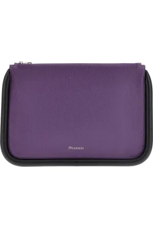 J.W.Anderson Purple leather large Bumper-Tube clutch