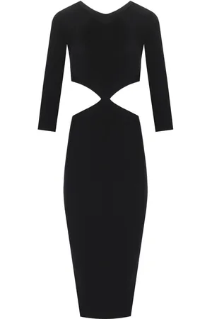 Elisabetta Franchi Black Cut-out Knitted Dress Black
