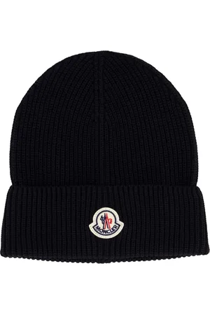 Moncler Heren Logopatch Muts Zwart