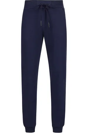 Iceberg Blue sweatpants in sustainable cotton with embroidered patch