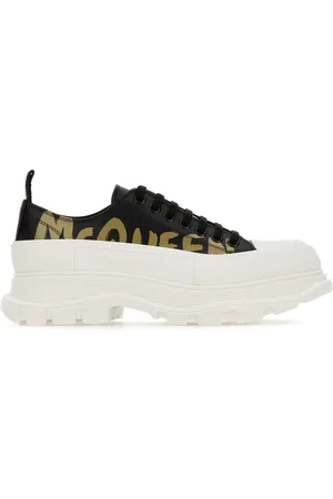 Alexander McQueen Black leather Tread Slick sneakers