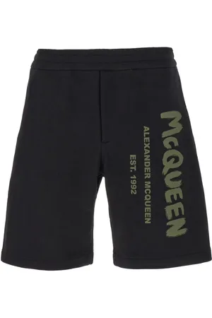 Alexander McQueen Black cotton bermuda shorts