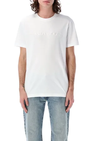 Canada Goose Emersen T-Shirt Embroidered Wordmark Bianco