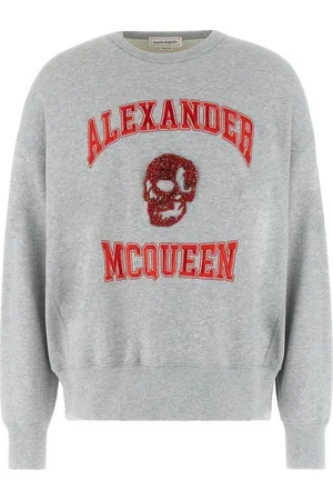 Alexander McQueen Melange grey cotton oversize sweatshirt