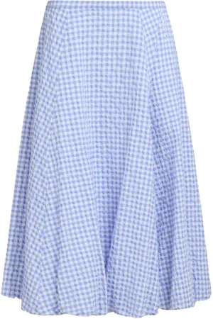 Marni Micro Check Blue-white Skirt