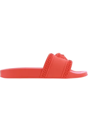 VERSACE Heren Pool Slider Rood/Coral