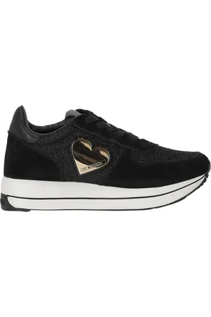 Moschino Black Sneaker With Heart Black