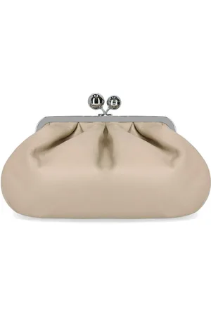 Max Mara Weekend Pasticcino Cubico Medium Sand Clutch Bag Beige