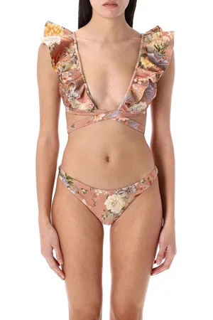 ZIMMERMANN Bikini Ruffle Tropiacl Pink