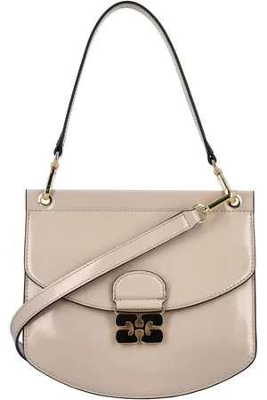 Ganni Apo-G Bag Small Patent Oyster Gray