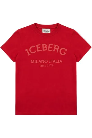 Iceberg KIDS - Red T-shirt with institutional logo on the front