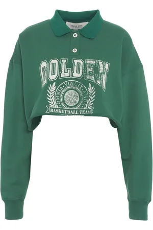Golden Goose Cropped polo sweatshirt with logo print