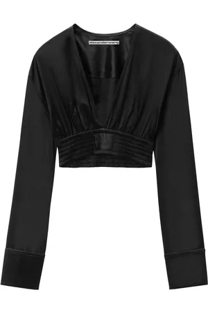 Alexander Wang Cropped Satin Top