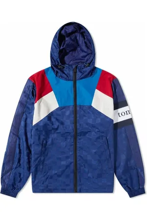 Tommy Hilfiger Checkerboard Colour-blocked Hooded Track Jacket
