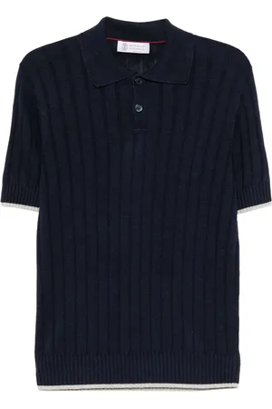 Brunello Cucinelli T-shirts and Polos Blue