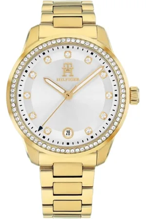Tommy Hilfiger Horloge TH1782758 Crystals Staal met Geelgouden Plating Quartz met Zirkonia 36mm